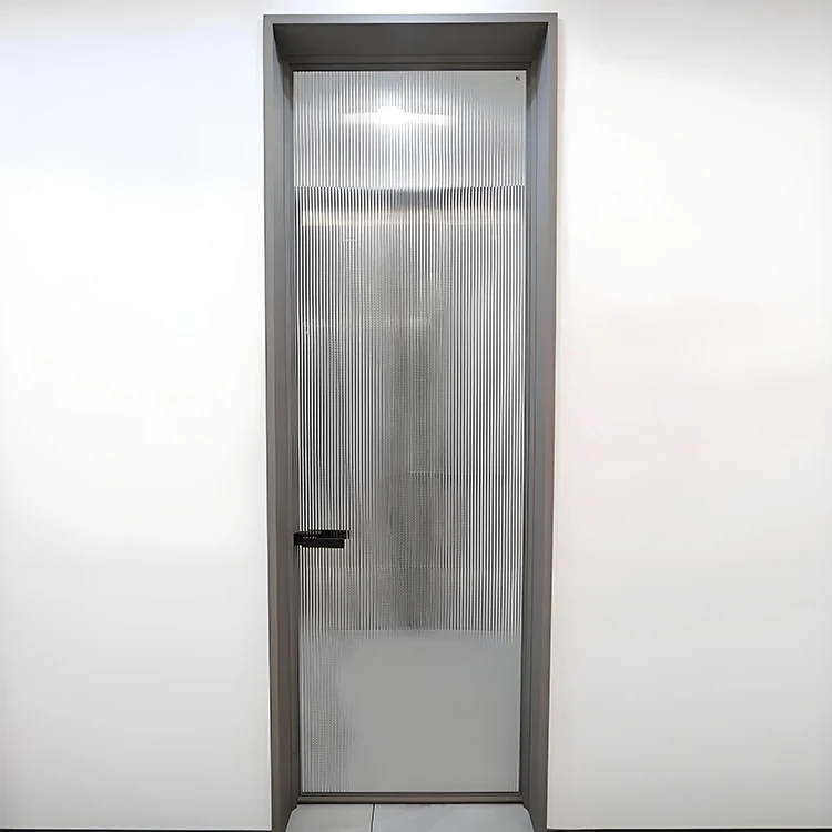 Porta in vetro in alluminio con telaio sottile